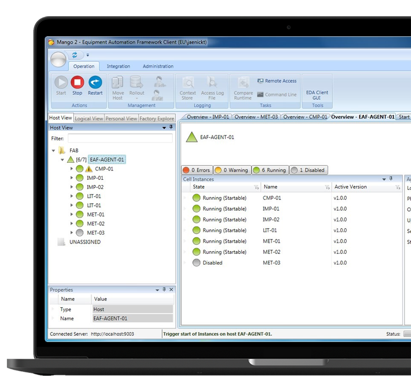 EAF - Equipment Automation Framework GUI Overview